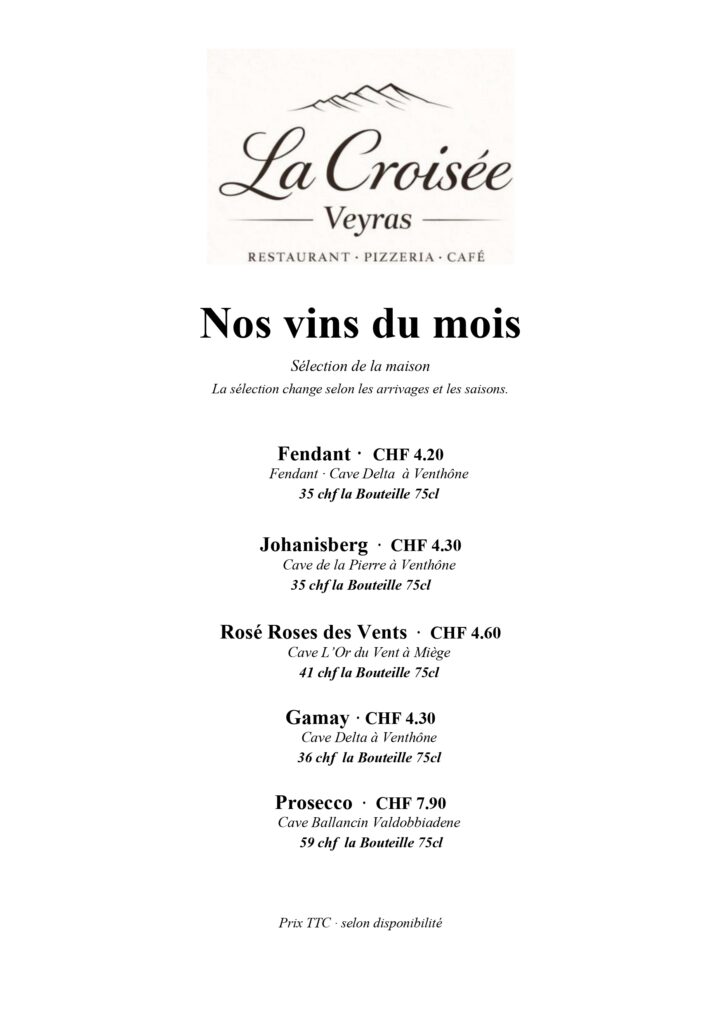 Vins du mois